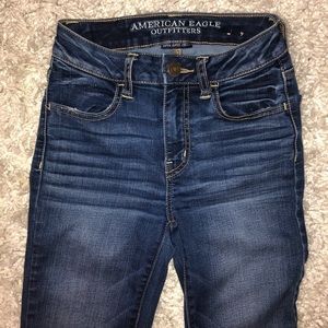 Blue skinny jeans